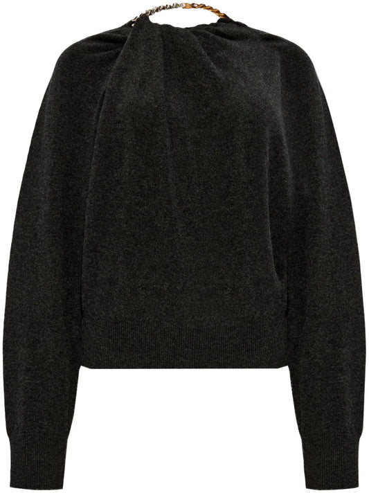 Chain-Detail Wool Jumper