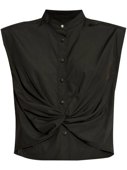 Pearl-Detail Cotton Shirt