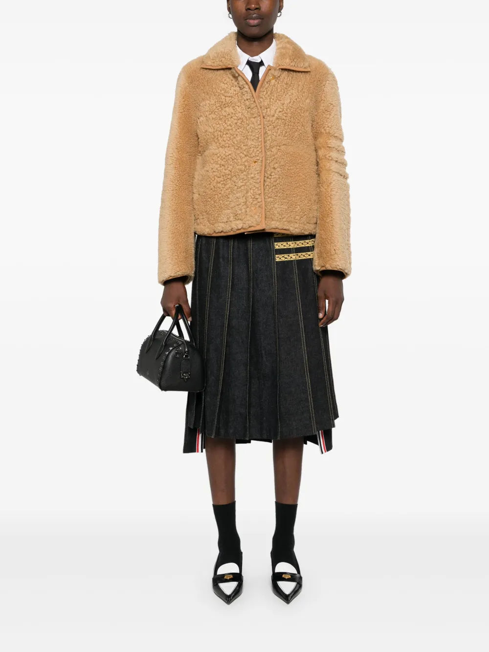 Button-Up Shearling Jacket
