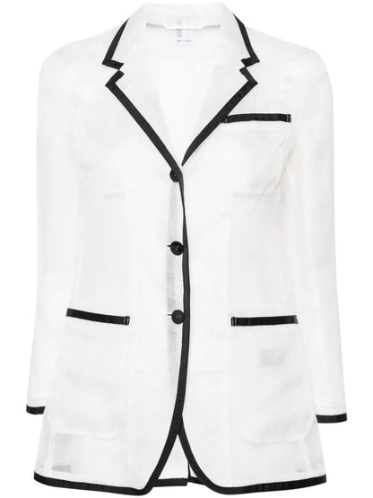 Semi-Sheer Organza Blazer