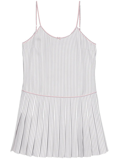 Striped Pleated Minidress