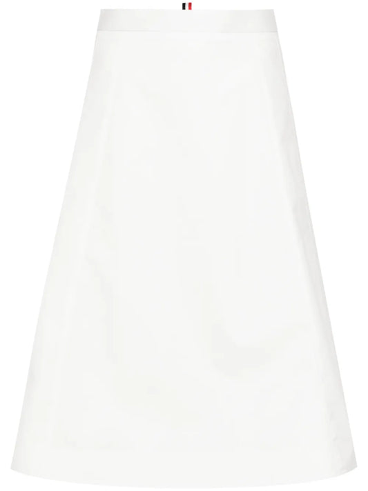 A-Line Cotton Midi Skirt