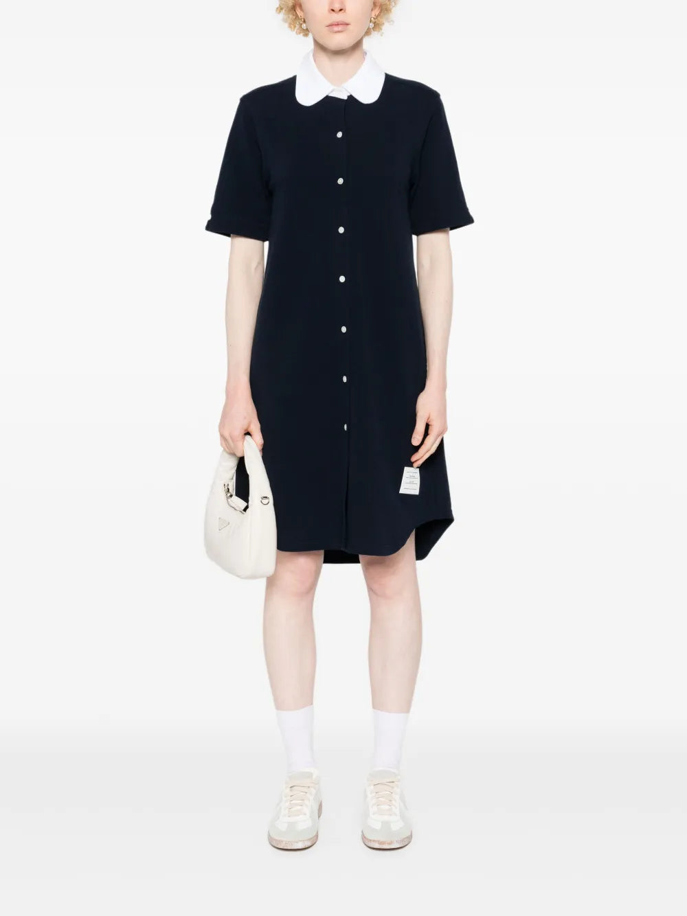 Piqué-Weave Cotton Shirtdress