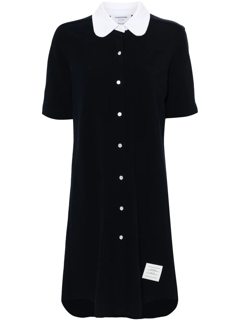 Piqué-Weave Cotton Shirtdress
