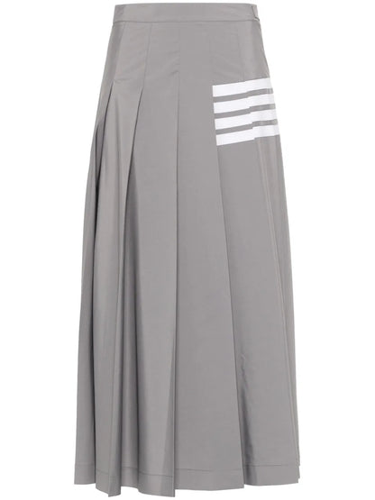 4-Bar Pleated Midi Skirt