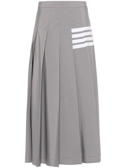 4-Bar Pleated Midi Skirt