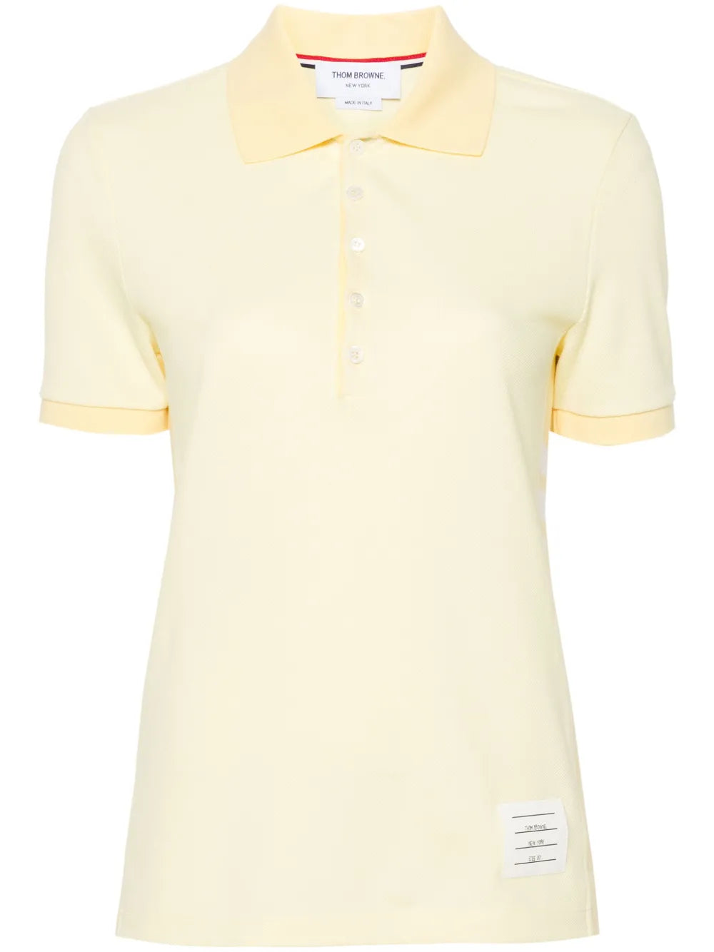 Striped Logo-Patch Polo Shirt