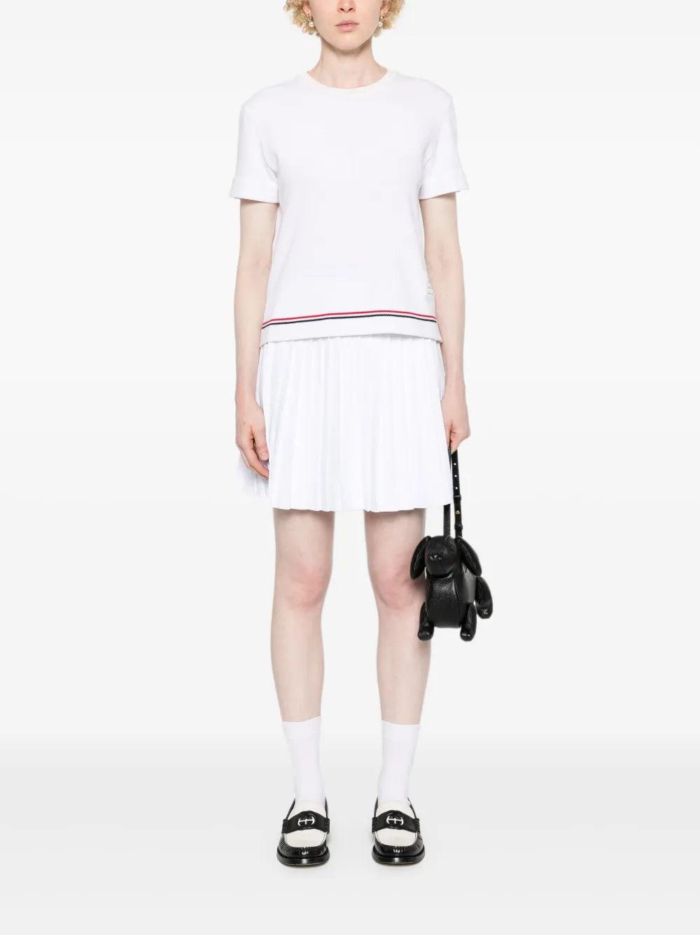 Rwb-Stripe Piqué-Knit Top