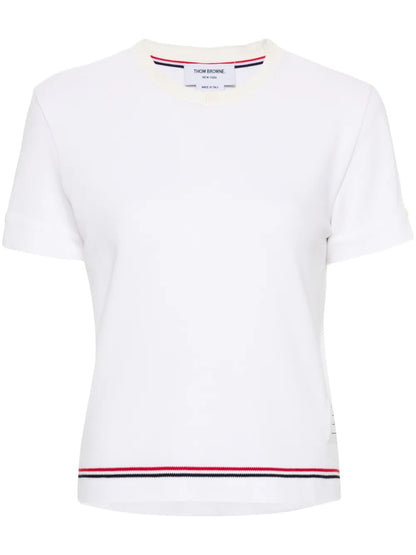 Rwb-Stripe Piqué-Knit Top