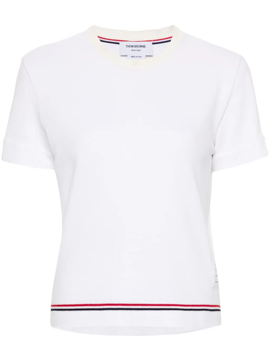 Rwb-Stripe Piqué-Knit Top