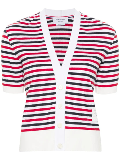 Striped Linen Cardigan