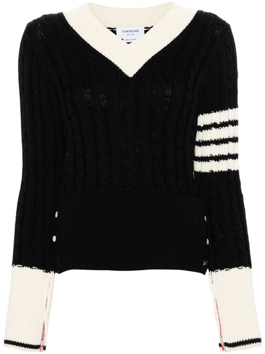 4-Bar Cable-Knit Jumper