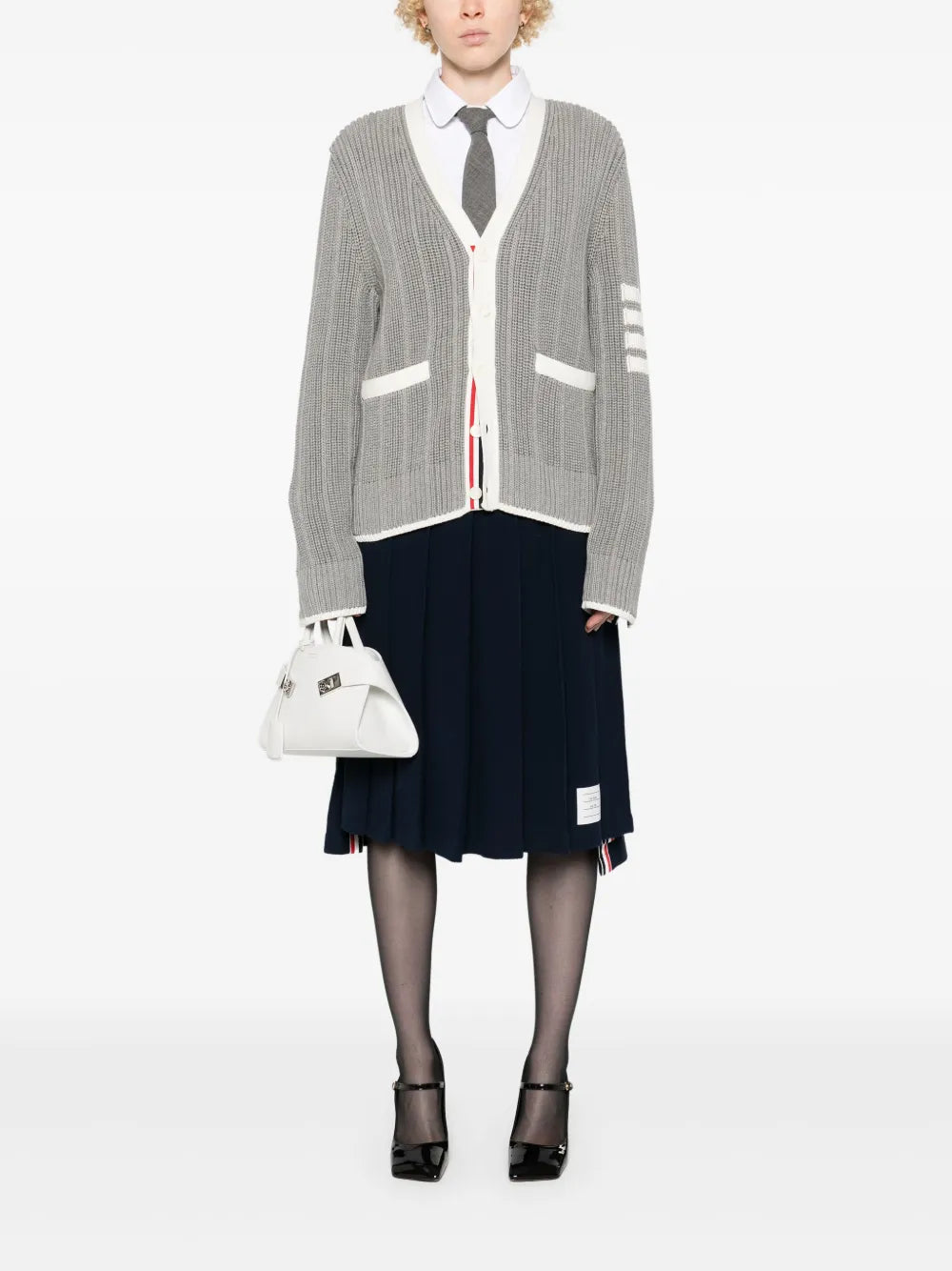 Contrast Cotton Cardigan
