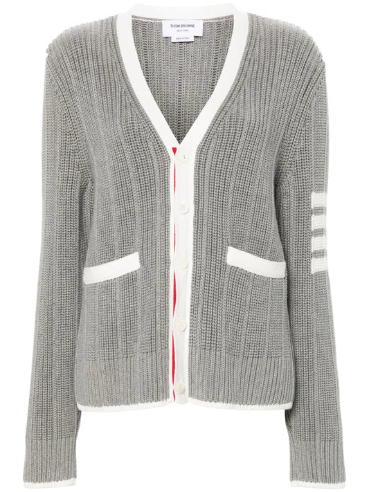 Contrast Cotton Cardigan