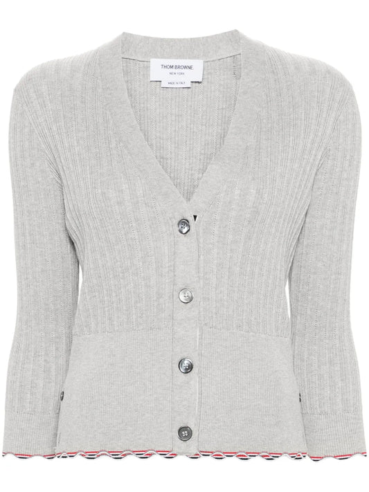 Rwb-Stripe Ribbed Cardigan