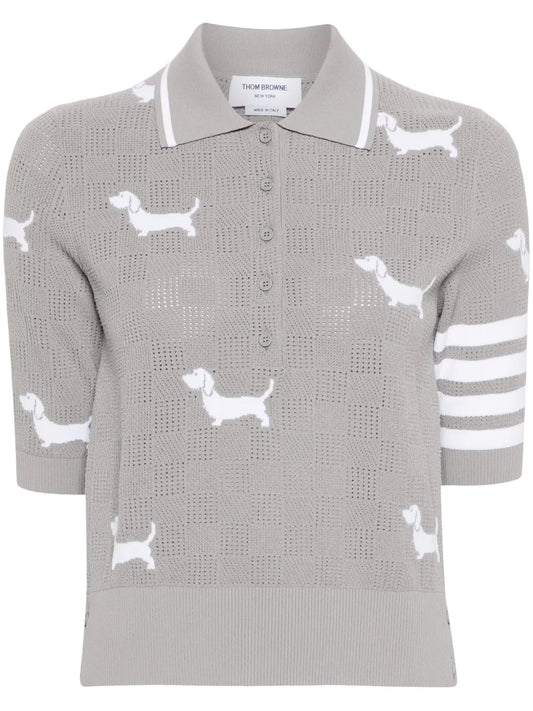 Hector Intarsia-Knit Polo Shirt