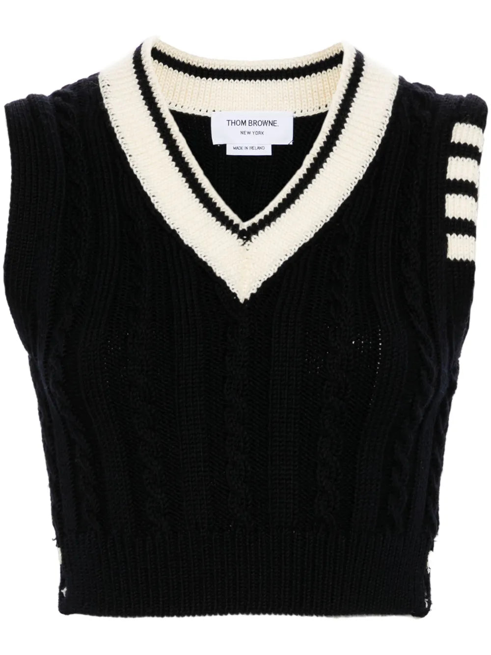 4-Bar Cable-Knit Vest