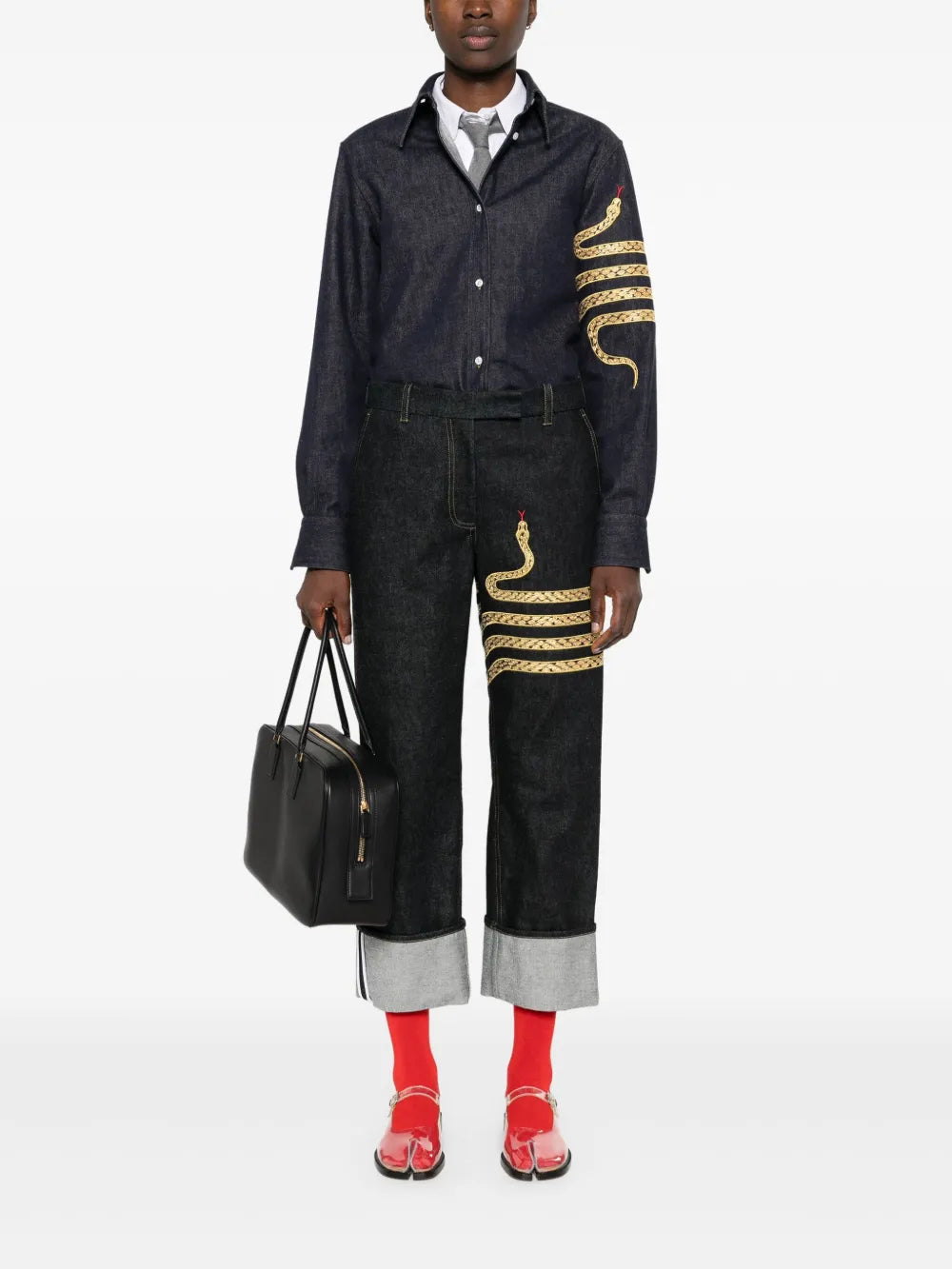 Snake 4-Bar Denim Shirt