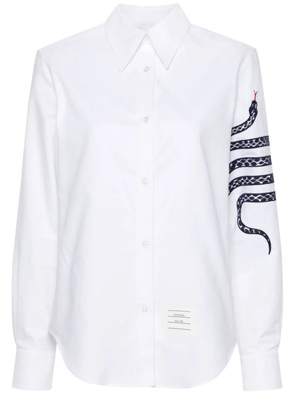 Snake 4-Bar Cotton Shirt