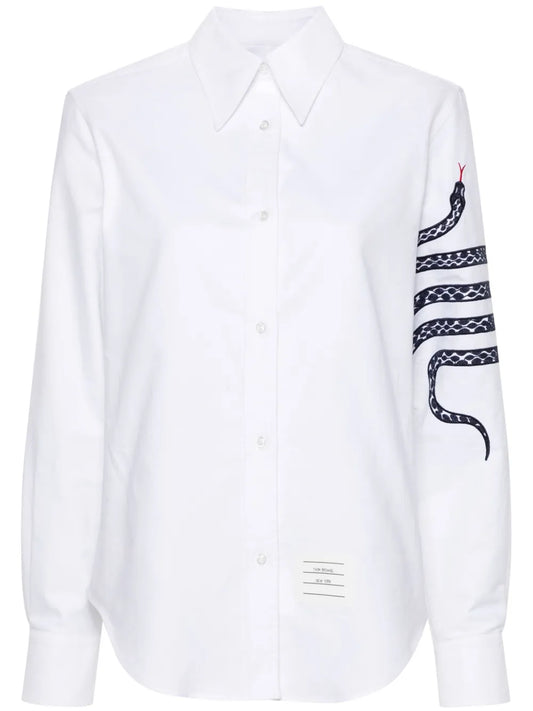 Snake 4-Bar Cotton Shirt