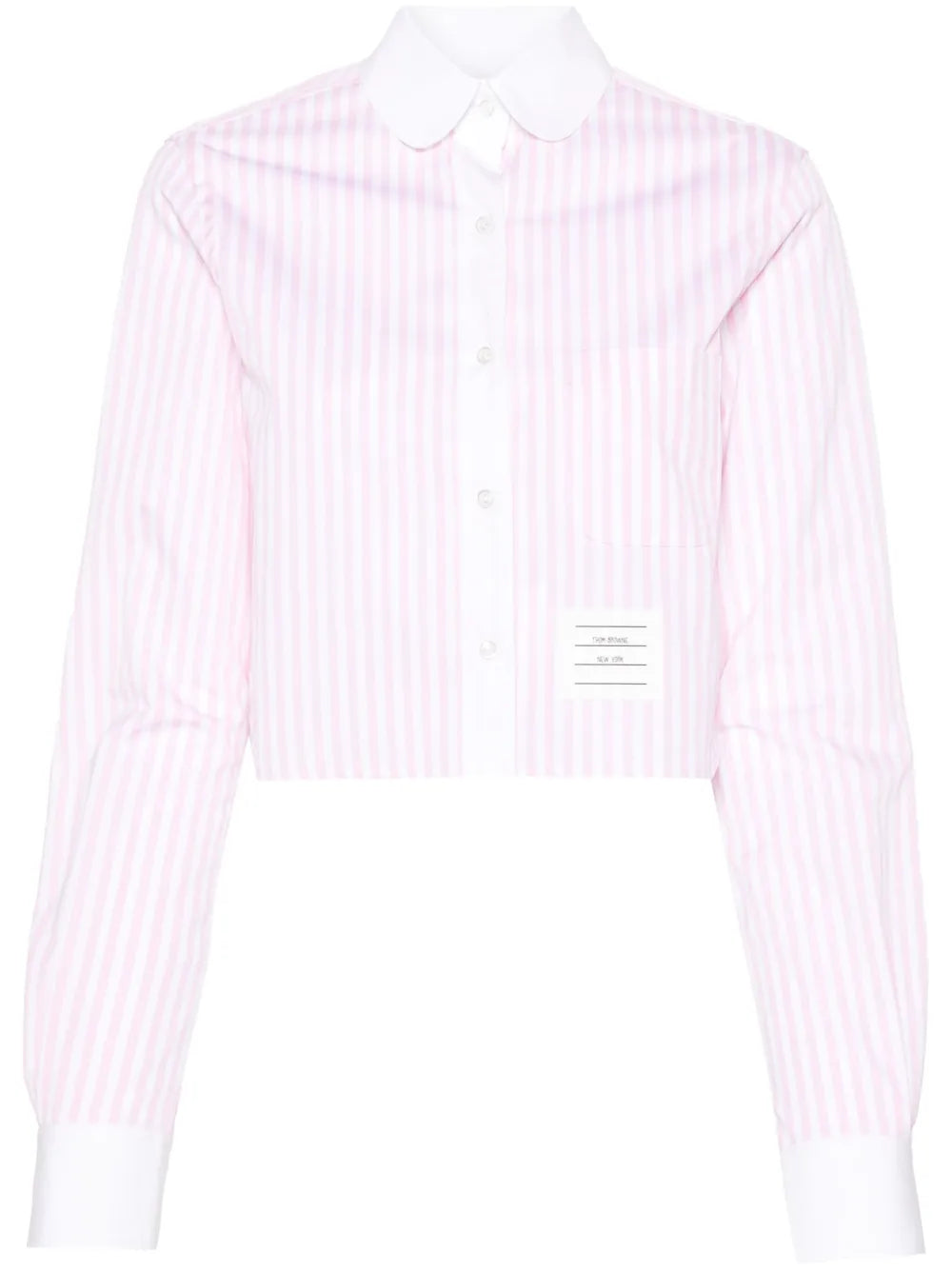 Striped Cotton Cropped Shirt