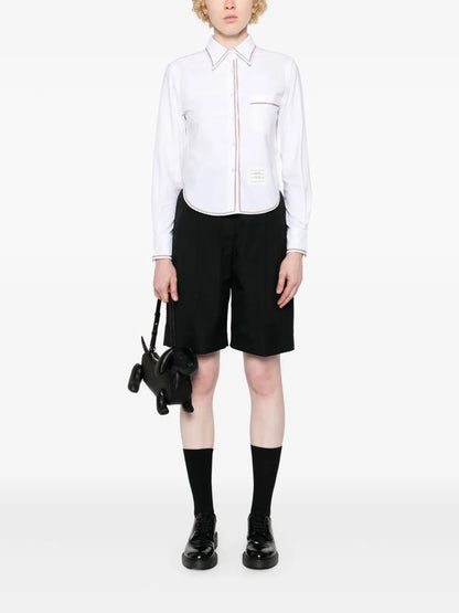 Contrast-Trim Cotton Shirt