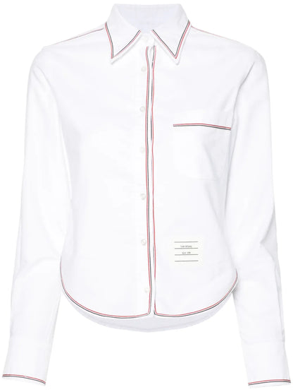 Contrast-Trim Cotton Shirt