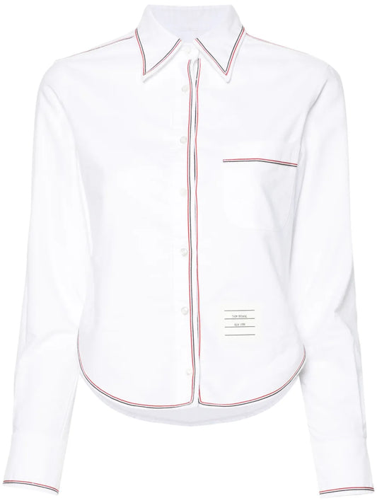 Contrast-Trim Cotton Shirt