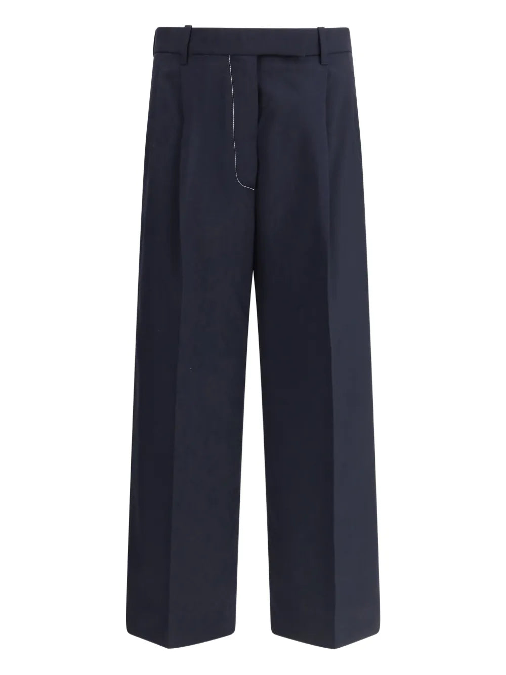 High-Waisted Straight Trousers