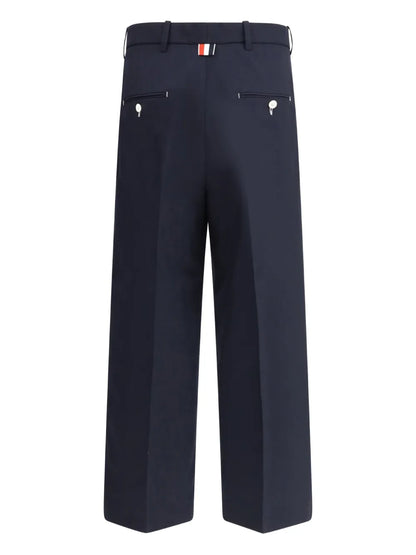 High-Waisted Straight Trousers