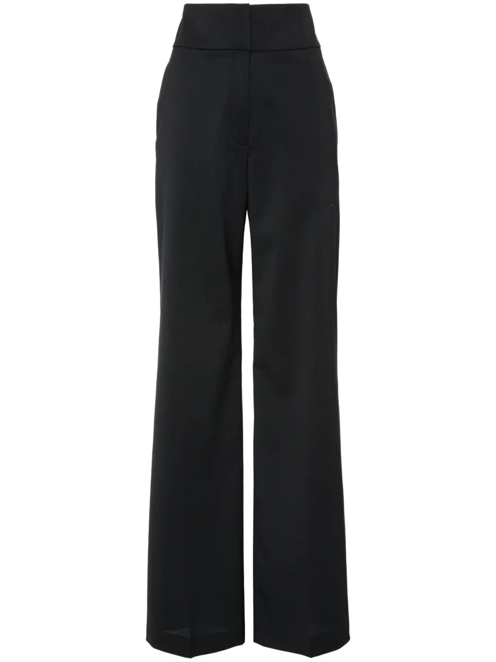 High-Waisted Flared-Leg Trousers