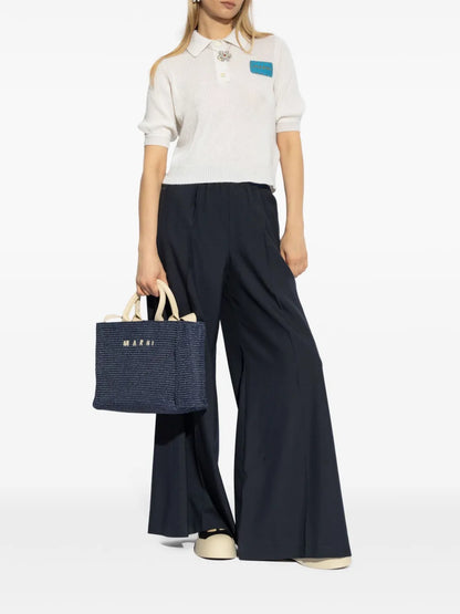 Wide-Leg Virgin Wool Trousers
