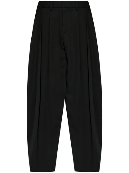 Pleat-Detailing Tapered-Leg Trousers