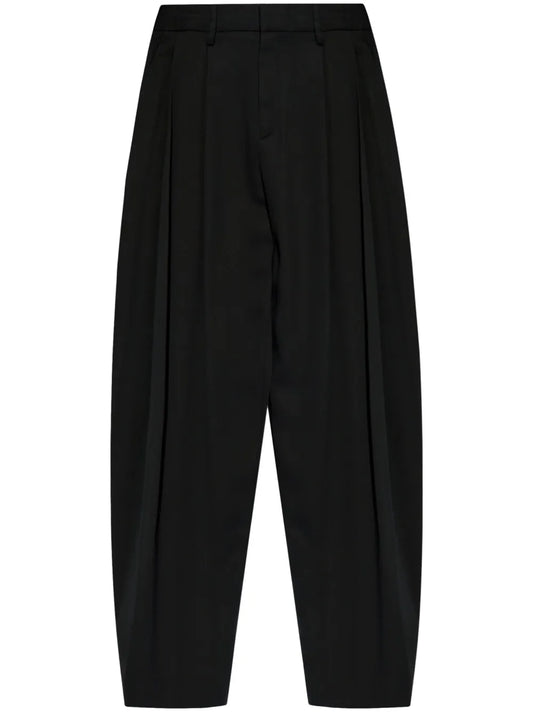 Pleat-Detailing Tapered-Leg Trousers