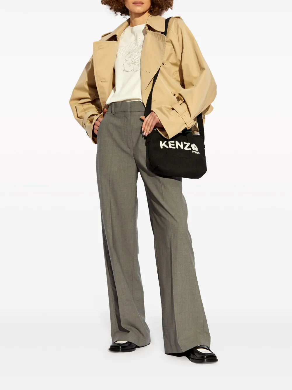 Double-Breasted Flared-Sleeve Jacket