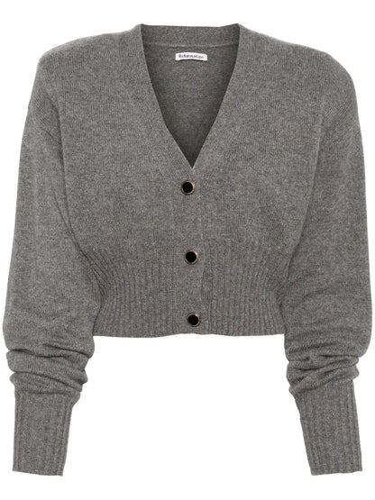 Hana Ribbed-Edge Cropped Cardigan