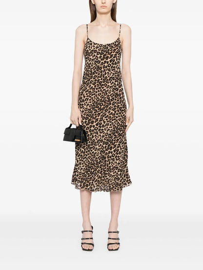 Emerick Cheetah-Print Midi Dress