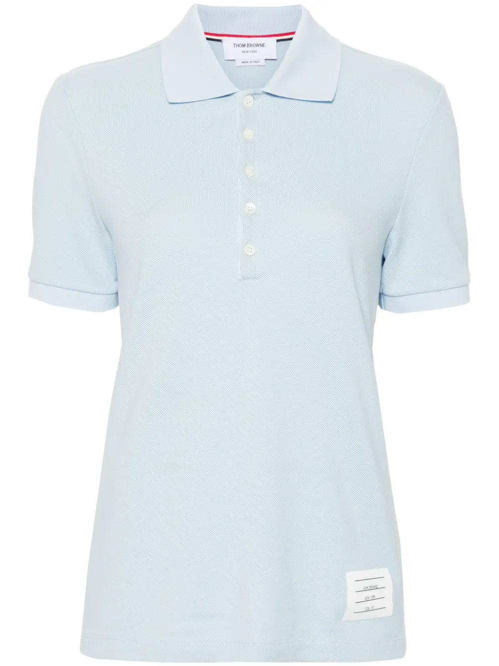 Striped Logo-Patch Polo Shirt