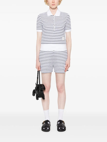 Striped Cotton Shorts