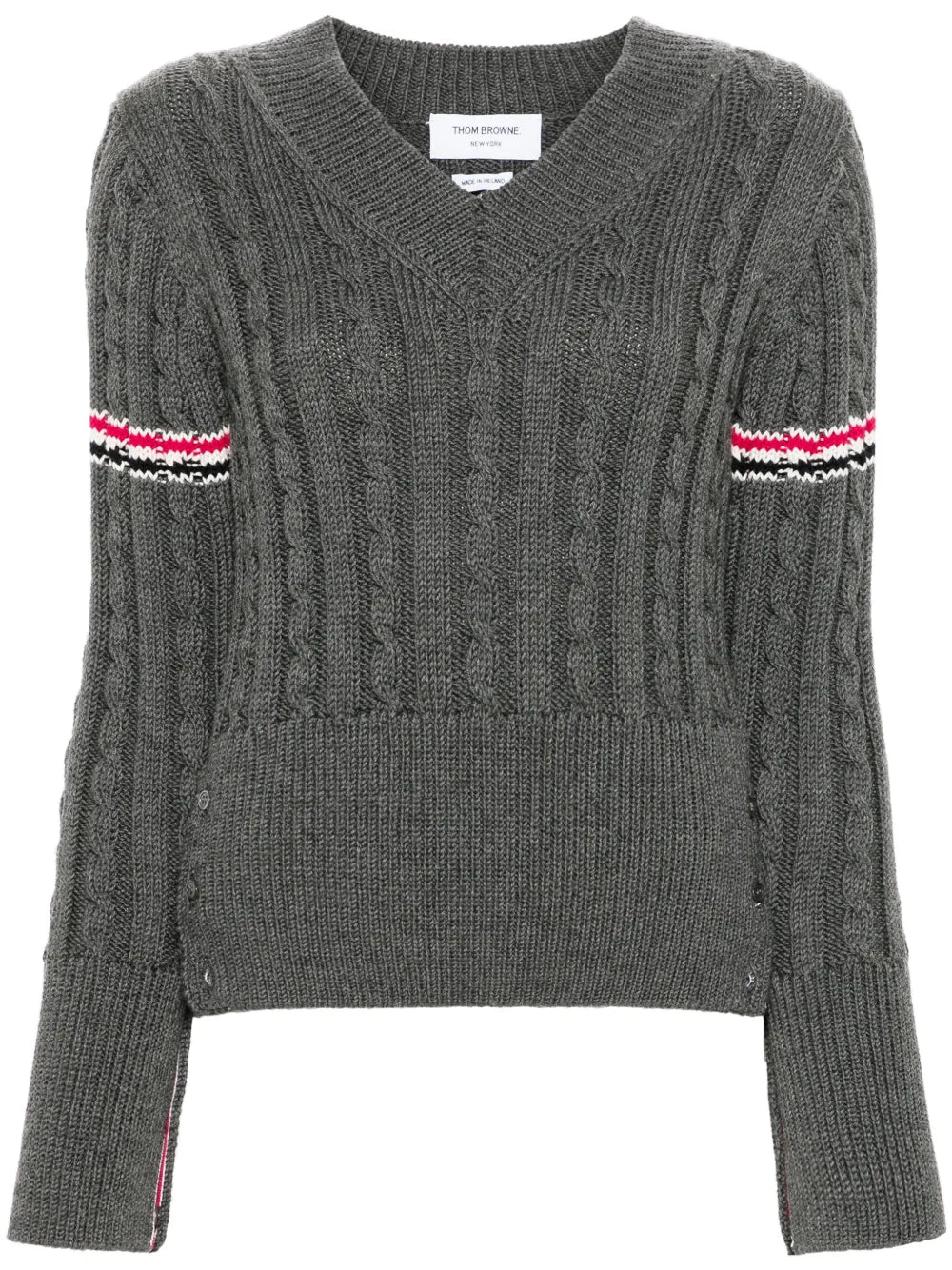 Rwb-Stripe Cable-Knit Jumper