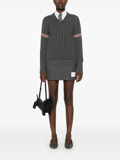 Rwb-Stripe Cable-Knit Jumper