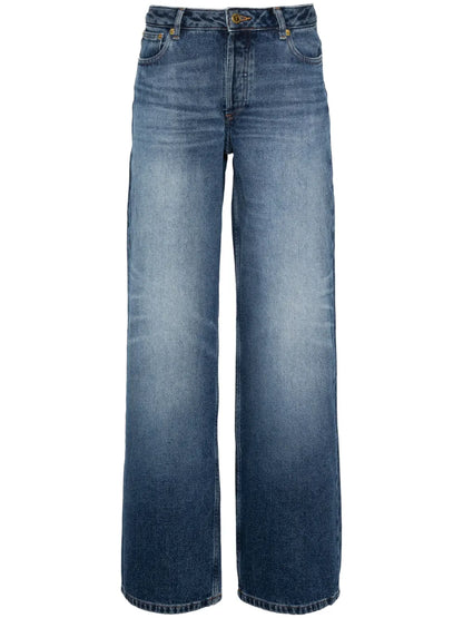 Elizabeth Mid-Rise Straight-Leg Jeans