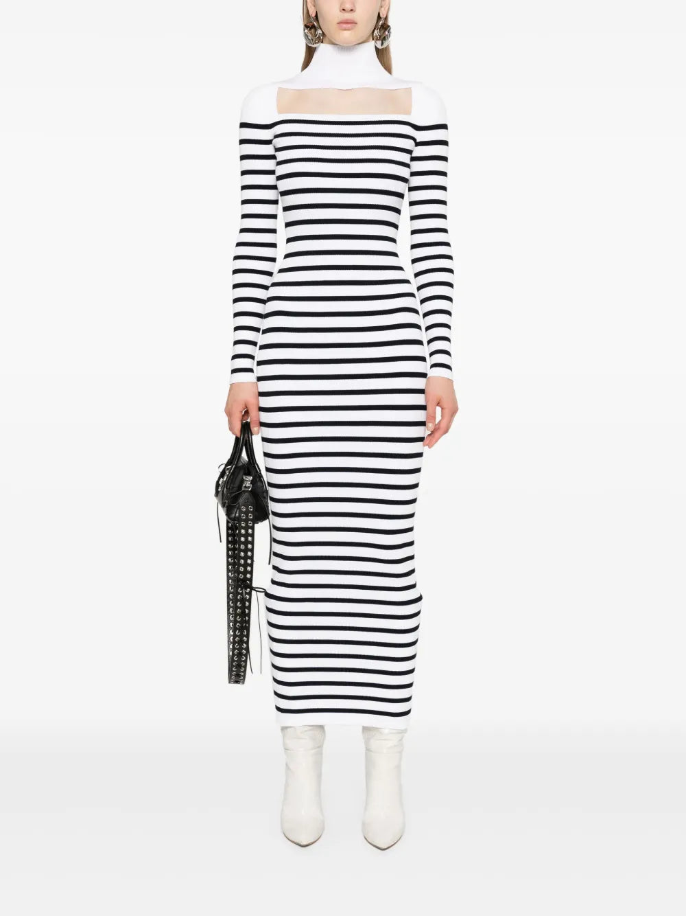 Striped Ribbed Maxi Dress
