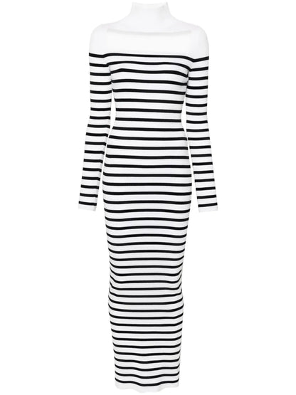 Striped Ribbed Maxi Dress