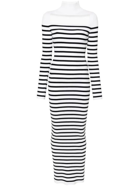 Striped Ribbed Maxi Dress