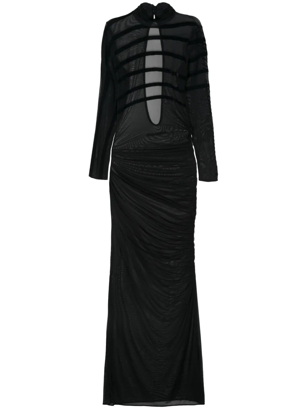 Draped Mesh Dress