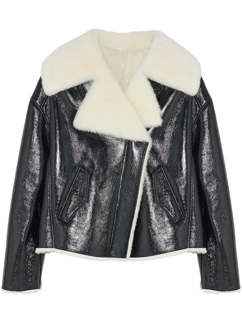 Shearling-Lining Biker Jacket