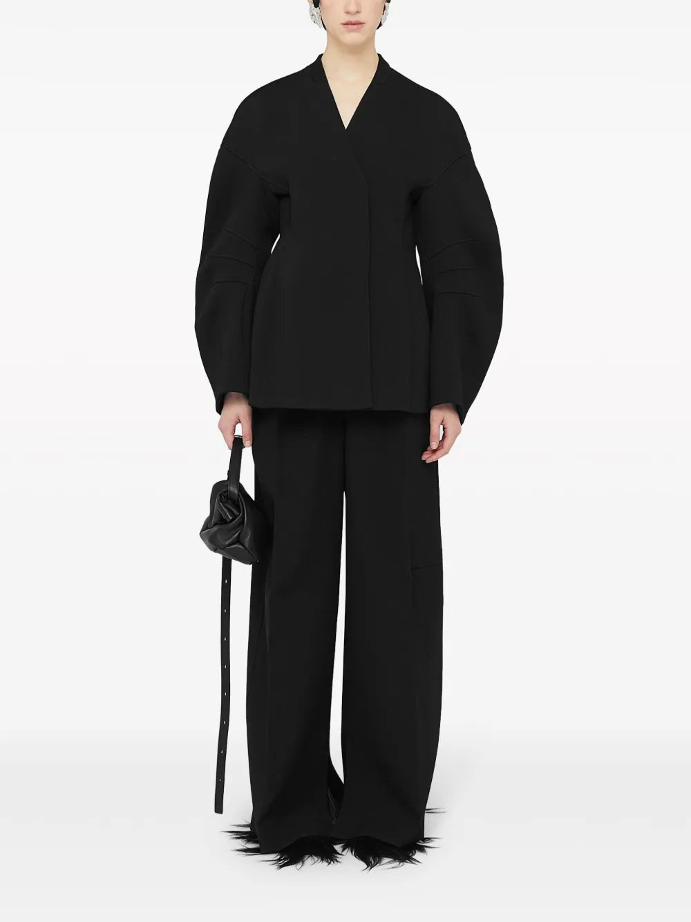 Wide-Leg Tailored Wool Trousers