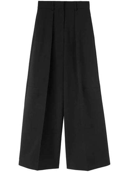 Wide-Leg Tailored Wool Trousers