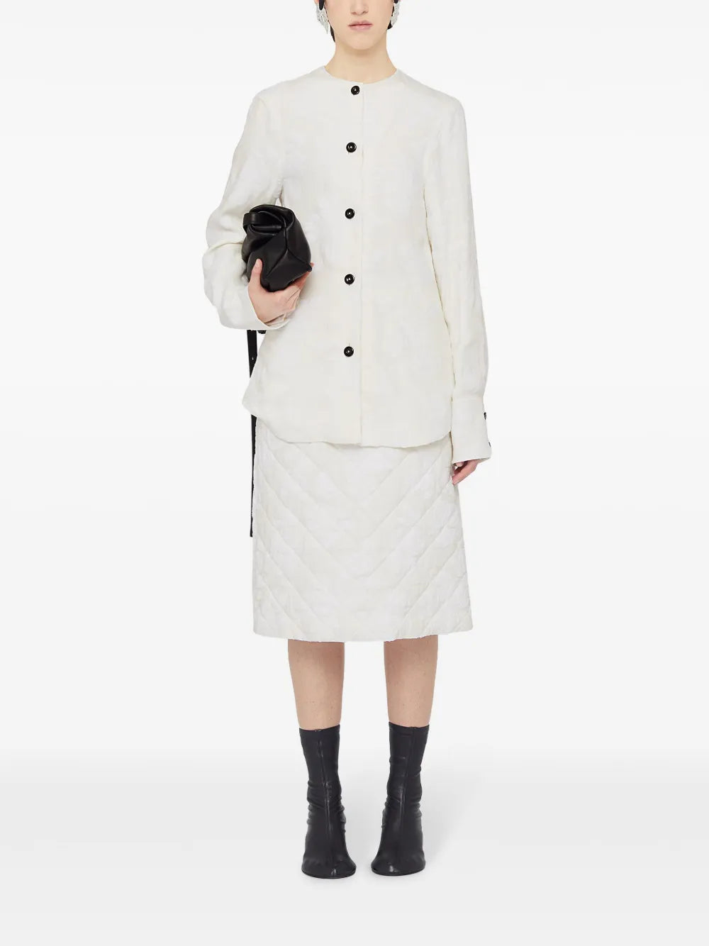 Floral-Jacquard Long-Sleeve Shirt